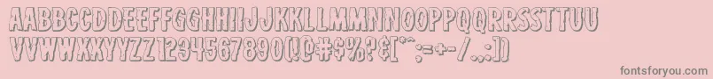 Carnivalcorpseexpandshadow Font – Gray Fonts on Pink Background