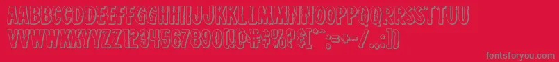 Carnivalcorpseexpandshadow Font – Gray Fonts on Red Background