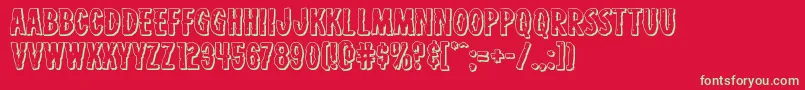 Carnivalcorpseexpandshadow Font – Green Fonts on Red Background