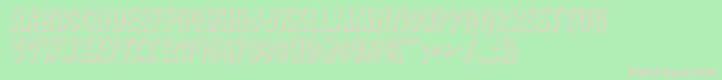 Carnivalcorpseexpandshadow Font – Pink Fonts on Green Background