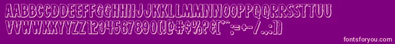 Carnivalcorpseexpandshadow Font – Pink Fonts on Purple Background