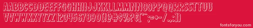 Carnivalcorpseexpandshadow Font – Pink Fonts on Red Background