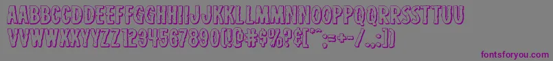 Carnivalcorpseexpandshadow Font – Purple Fonts on Gray Background