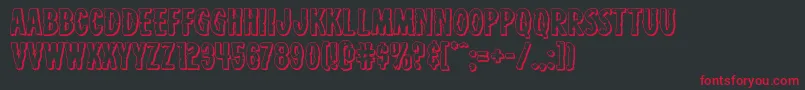 Carnivalcorpseexpandshadow Font – Red Fonts on Black Background