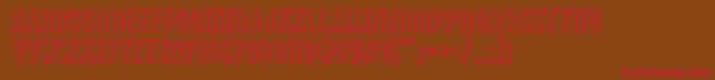 Carnivalcorpseexpandshadow Font – Red Fonts on Brown Background