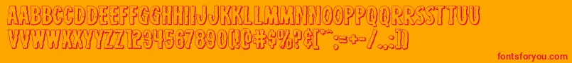 Carnivalcorpseexpandshadow Font – Red Fonts on Orange Background