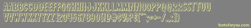 Carnivalcorpseexpandshadow Font – Yellow Fonts on Gray Background