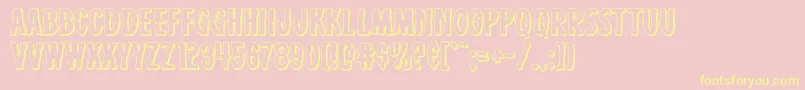 Carnivalcorpseexpandshadow Font – Yellow Fonts on Pink Background