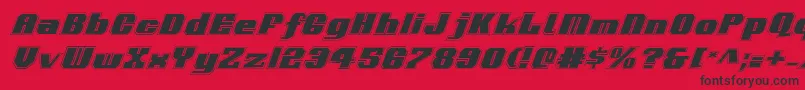 VoortrekkerProItalic Font – Black Fonts on Red Background