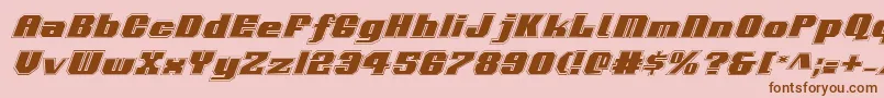 VoortrekkerProItalic Font – Brown Fonts on Pink Background