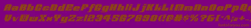 VoortrekkerProItalic Font – Brown Fonts on Purple Background