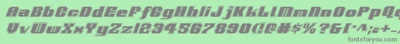 VoortrekkerProItalic Font – Gray Fonts on Green Background