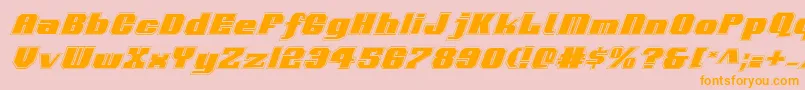 VoortrekkerProItalic Font – Orange Fonts on Pink Background