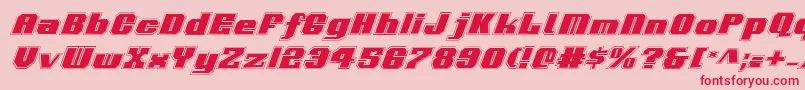 VoortrekkerProItalic Font – Red Fonts on Pink Background