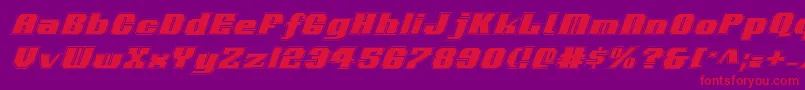 VoortrekkerProItalic Font – Red Fonts on Purple Background