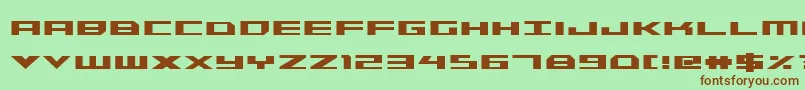 Triremecondbold Font – Brown Fonts on Green Background