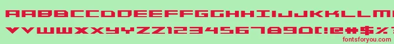 Triremecondbold Font – Red Fonts on Green Background