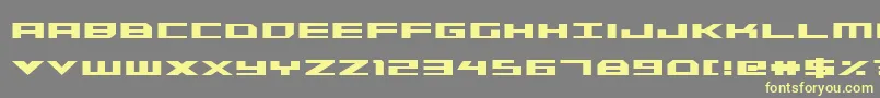 Triremecondbold Font – Yellow Fonts on Gray Background