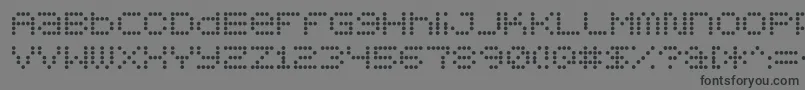 フォント5x5 – 黒い文字の灰色の背景