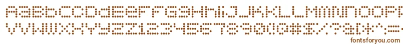 5x5-fontti – ruskeat fontit valkoisella taustalla