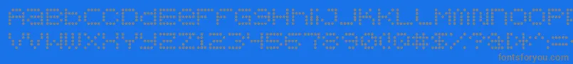 Weitere Informationen zur 5x5-Schriftart 5x5-Schriftart – Graue Schriften auf blauem Hintergrund