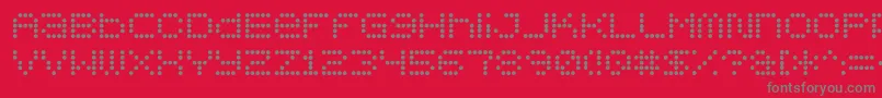 5x5 Font – Gray Fonts on Red Background