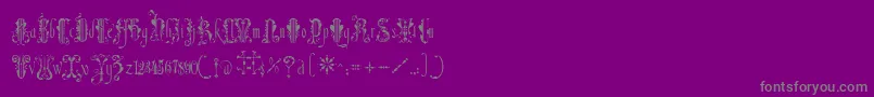 Weitere Informationen zur Amadeus-Schriftart Amadeus-Schriftart – Graue Schriften auf violettem Hintergrund