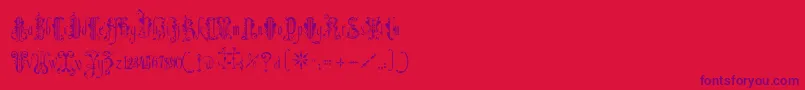Amadeus Font – Purple Fonts on Red Background
