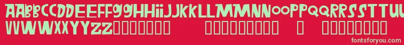Megafon Font – Green Fonts on Red Background
