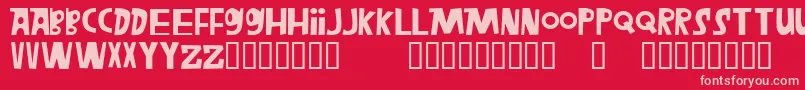 Megafon Font – Pink Fonts on Red Background