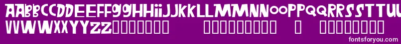 Megafon Font – White Fonts on Purple Background