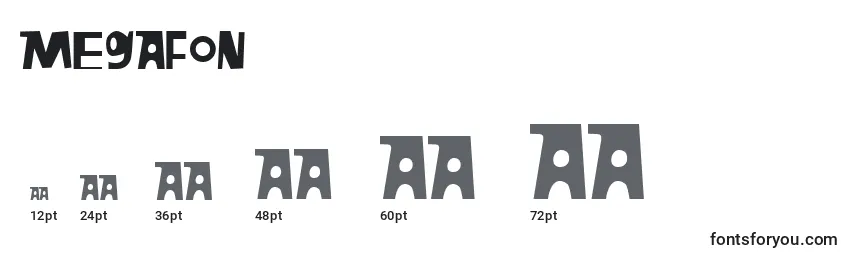 Megafon Font Sizes