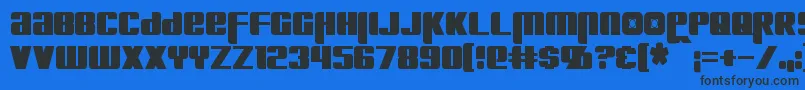フォントKreonCondensed – 黒い文字の青い背景