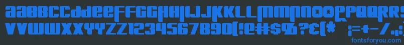 フォントKreonCondensed – 黒い背景に青い文字