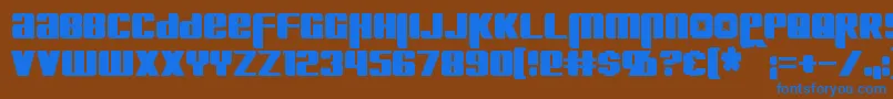 KreonCondensed Font – Blue Fonts on Brown Background