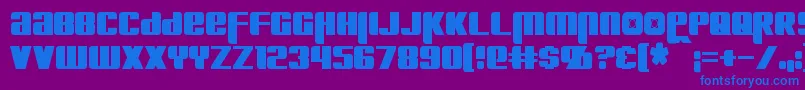 KreonCondensed Font – Blue Fonts on Purple Background