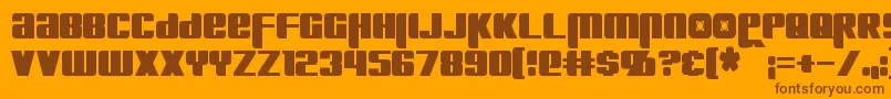 KreonCondensed Font – Brown Fonts on Orange Background