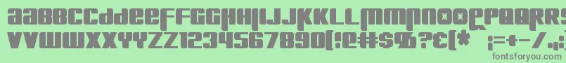 KreonCondensed Font – Gray Fonts on Green Background