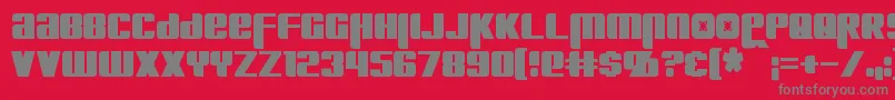 KreonCondensed Font – Gray Fonts on Red Background