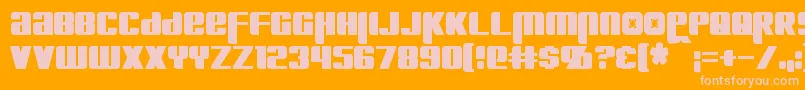 KreonCondensed Font – Pink Fonts on Orange Background