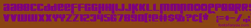 KreonCondensed Font – Purple Fonts on Brown Background