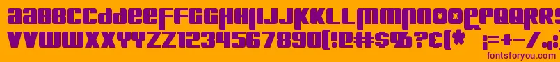 KreonCondensed Font – Purple Fonts on Orange Background