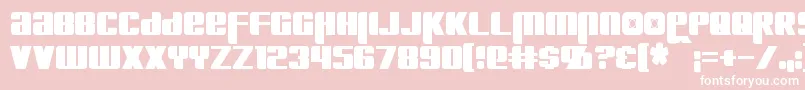 KreonCondensed-fontti – valkoiset fontit vaaleanpunaisella taustalla