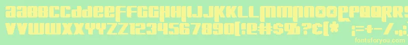 KreonCondensed-fontti – keltaiset fontit vihreällä taustalla