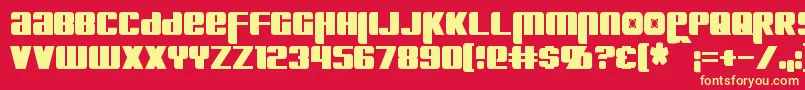 KreonCondensed Font – Yellow Fonts on Red Background