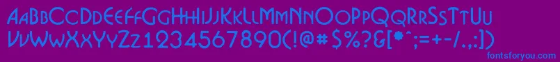 BosaNcr Font – Blue Fonts on Purple Background