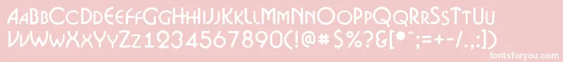 BosaNcr Font – White Fonts on Pink Background