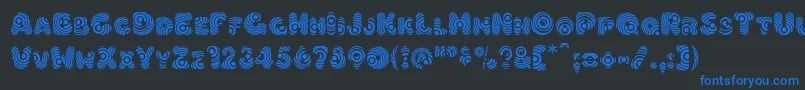 Hypmotizin Font – Blue Fonts on Black Background