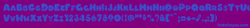 Hypmotizin Font – Blue Fonts on Purple Background