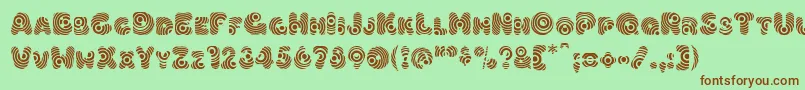 Hypmotizin Font – Brown Fonts on Green Background